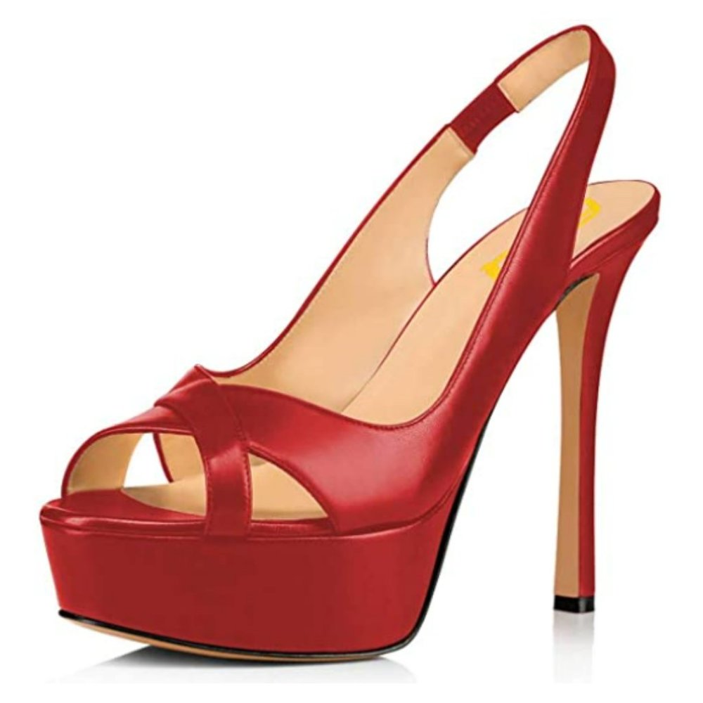 FSJ Sexy Thin High Heel Open Toe Platform Sandals